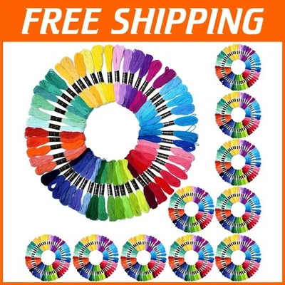 500 Skeins Rainbow Embroidery Floss - 10 Pack - Image 1 of 4