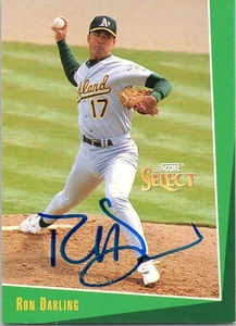 Ron Darling firmato 1993 Select Oakland Athletics #10 autografato - Foto 1 di 2