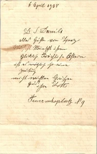 1938 German Handwritten Personal Letter WWII Era Anschluss Correspondence - Picture 1 of 2