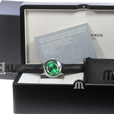 Maurice Lacroix Masterpiece 5 Hands Mp6507-Ss001-610-2 AT SS Green 40mm Grade S  - Image 1 of 4