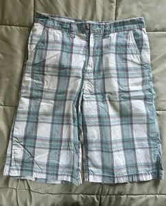 Old Navy karierte Shorts Jungen Größe 16 blau/grün - Bild 1 von 3