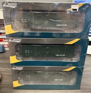 Rapido Trains HO Sc 137006/1/2/3 PC&F B-100-40 Boxcar Amtrak Green Set 3 NIB CC - Picture 1 of 2