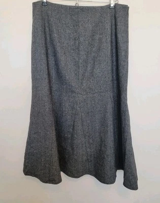 Falda midi Sundance para mujer mezcla de lana espiga carrera oficina preppy talla 10 Foto 1 de 4