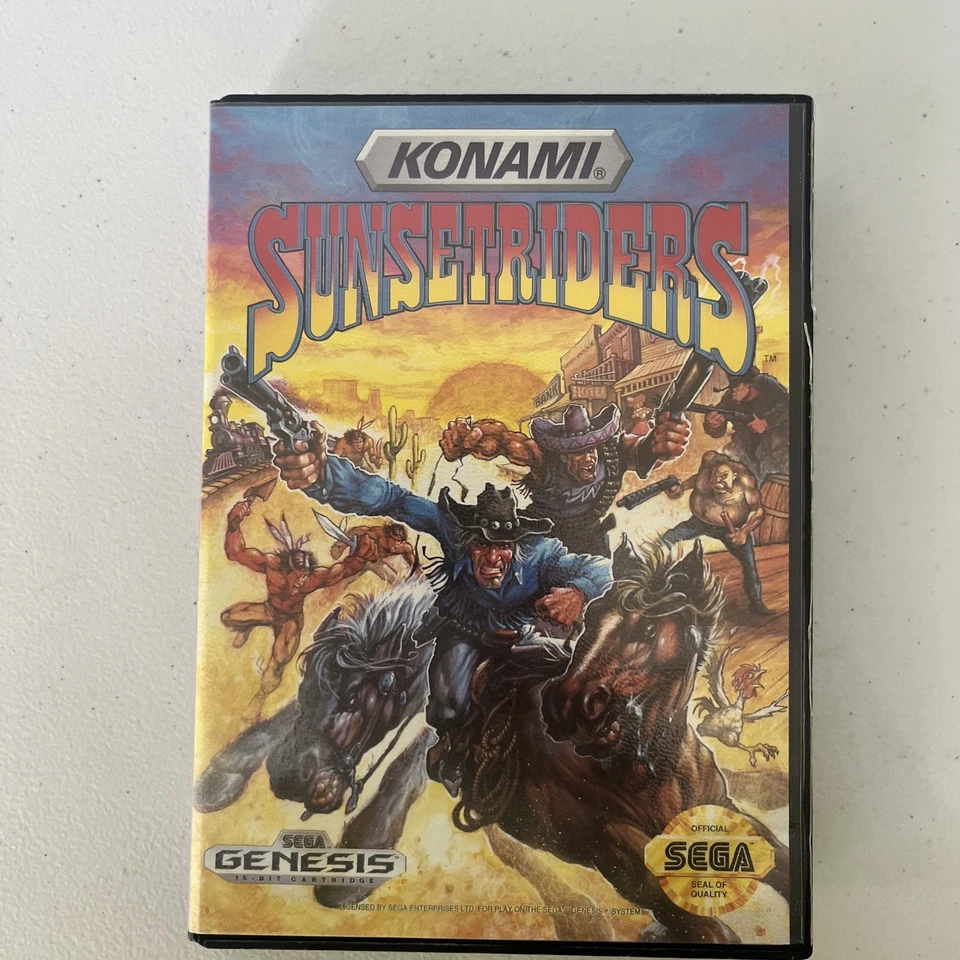 Sunset Riders Sega Genesis Complete with Manual Authentic CIB Tested - Image 1 of 4