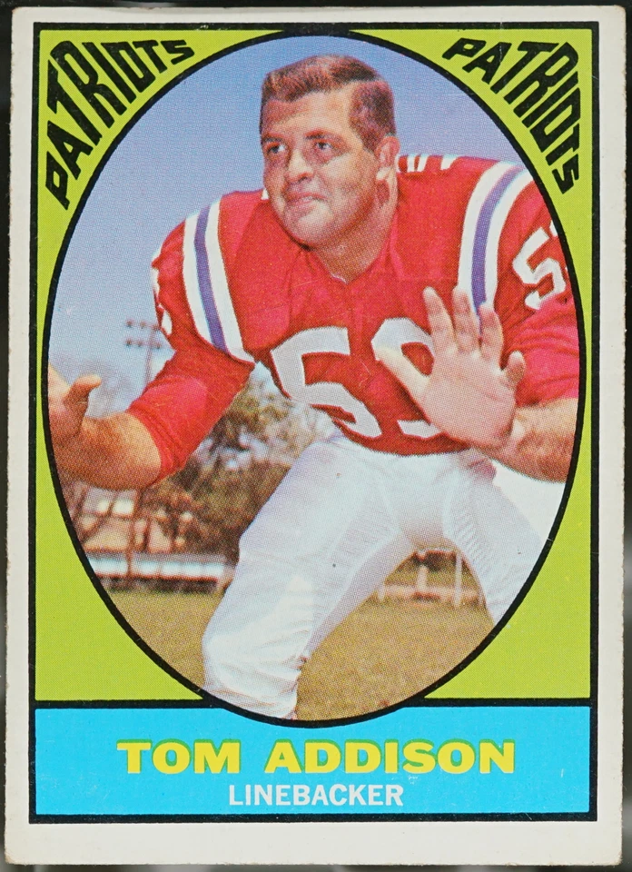 1967 Topps Football Tom Addison #5 VG - Image 1 of 1