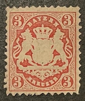 Travelstamps: Germany Bayern Stamps Scott #34 - 3 Kreuzer Mint MNH OG - Image 1 of 4