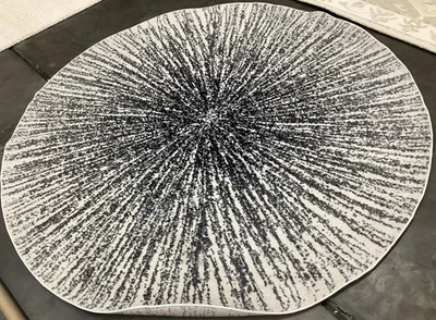 Alfombra mancha trasera negra/marfil 6'-7" x 6'-7", precio reducido 1172682635 EVK228K-7R Foto 1 de 4