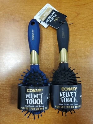 Paquete de 2 o 3: Cepillo de viaje desenredante táctil de terciopelo Conair *ELIGE CANTIDAD/COLOR*R8P2b Foto 1 de 3