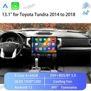 13.1"4+64 Android 12 para Toyota Tundra 2014~18?Radio estéreo de coche GPS NAVEGACIÓN BT 4G - Imagen 1 de 9