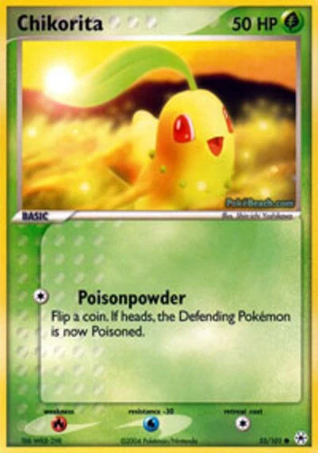 Pokemon - Chikorita - 55/101 - Common - EX Hidden Legends - NM - Image 1 of 1