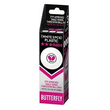 Butterfly R40+ Table Tennis Balls - 40mm White Ping Pong Ball - ITTF Certified P