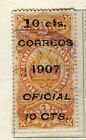 NICARAGUA; 1907 frühe offizielle Einnahmenausgabe fein gebraucht scharniert 10c. Wert