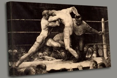 A Stag at Sharkey's George Bellows  Canvas Wall Art Picture Print - Image 1 of 4