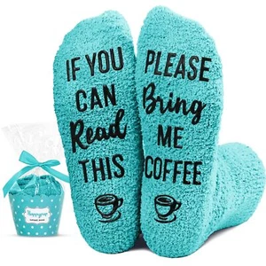 Coffee Lover Socks Funny Stocking Stuffer Gift for Women Christmas Coffee Gift - Picture 1 of 6
