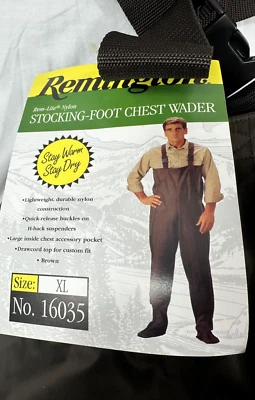 Vintage 1997 Remington Lite Nylon Stocking-Foot Chest Wader *NEW w/ Tag* XL - Image 1 of 4