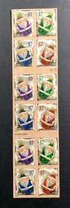 United States Stamps. 37¢ Holiday Christmas Ornaments Booklet of 20. SC #3886b - Picture 1 of 2