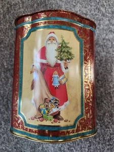 Vintage Papá Noel 2 Papá Noel diferentes en lata hechos en Inglaterra 7 pulgadas de alto X - Imagen 1 de 8