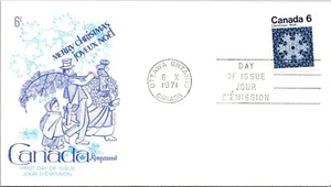 Canada 1971 FDC - Joyeux Noel / Blue Kingswood - Ottawa, Ont - J9065 - Picture 1 of 2