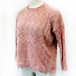 Easel Soft Pink Crew Neck Long Sleeve Sweater Pullover Small - Picture 1 of 8