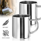 2PC WATER MUG DOUBLE WALL STAINLESS STEEL TERMO CUP TRAVEL BOTTLE PORTABLE UK