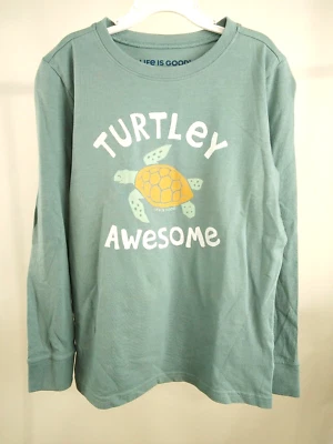 Camiseta trituradora manga larga Life is Good Kid Turtley impresionante azul mediana 09718 Foto 1 de 4