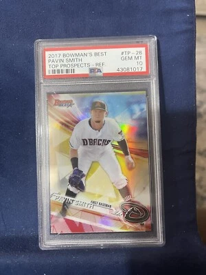 Pavin Smith Rookie 2017 Bowman's Best - Top Prospects Refractor  PSA 10 POP 3 - Image 1 of 2