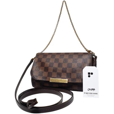 Auténtico Louis Vuitton Favorite PM Damier Level N41276 Un poco de mal olor LF294 Foto 1 de 4