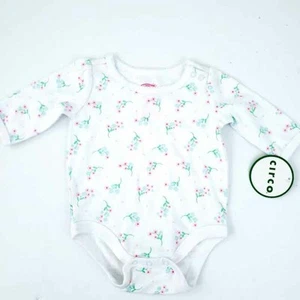NEW Circo One Piece Outfit Flower Girl Newborn Long Sleeve Floral NB Girls - Picture 1 of 4