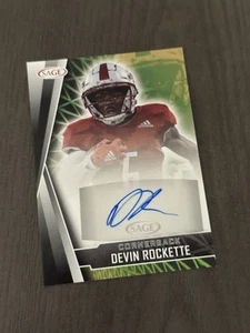 2022 SAGE High Series Autographs Black #A-DR4 DEVIN ROCKETTE Signed Auto RC - Picture 1 of 2