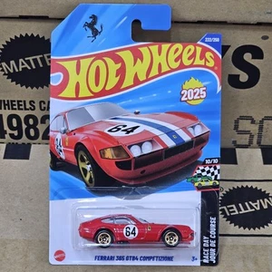 2025 HOT WHEELS MAINLINE CASEL FERRARI 365 GTB4 COMPETIZIONE HW DESIGNED SERIES - Picture 1 of 1