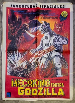 AUTHENTISCHES 1974 Godzilla vs Mecha Godzilla 27"x37" Filmplakat - KEIN NACHDRUCK - Bild 1 von 4