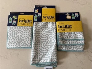 3 Bright Habits Geo Küchentuch Thekenreiniger Schwammig Geschirrtuch Set Neu mit Etikett - Bild 1 von 5