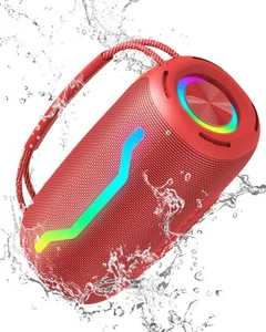 Portable Bluetooth Speaker with Light, Loud Sound and Deep Bass, IPX6 Waterpr... - Picture 1 of 9