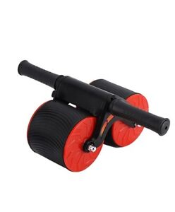 Fodoto Ab Roller Abdominal Exercise Roller with Automatic Rebound (Red Color)