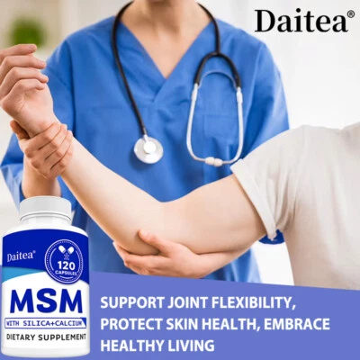 Cápsulas de calcio de sílice Msm apoya la protección ósea de la piel salud de las articulaciones flexibilidad Foto 1 de 4