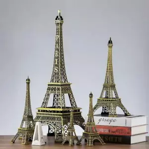 Bandiera francese/bronzo lega di zinco torre Eiffel decorazione statua decorazione casa souvenir - Foto 1 di 15