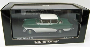 1958 Opel Rekord green P1 1/43 Minichamps 430043209 MB - Picture 1 of 1