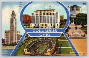 Saludos de postal desde Columbus, Ohio Lincoln Tower, estadio en O.S.U. A31 - Imagen 1 de 2