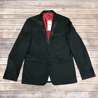 Ben Sherman Plectrum Black Blazer Suit Jacket Dressy Satin 2 Button NWT XL - Image 1 of 4