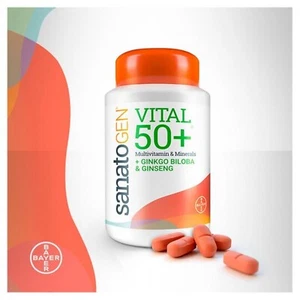 Vital 50+ Sanatogen Multivitamin & Minerals Immune System Vegetarians Tablets 30 - Picture 1 of 11