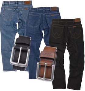 Wrangler Regular Fit Jeans Stretch Herrenjeans Jeanshose Durable inkl. Gürtel - Bild 1 von 80