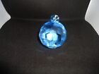 NOS 45 MM BLUE COLORED CRYSTAL BALL PRISM SUNCATCHER FACETED W GERMANY FENG SHUI
