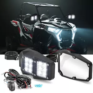 For Can-Am Maverick X3 Commander 1000 UTV Rear View Side Mirrors +LED Light Wire - Picture 1 of 14