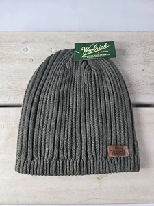 Woolrich Gray Knit Ribbed Beanie Unisex One Size NEW - Picture 1 of 6