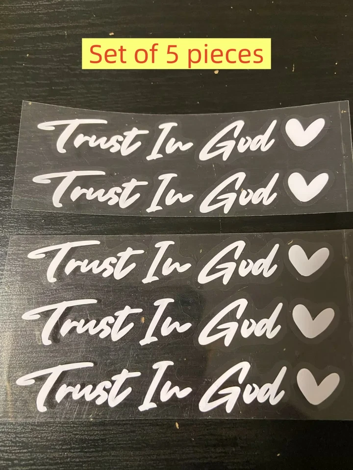 5 piezas Trust In God Espejo retrovisor lateral coche calcomanía automática ventana camión pegatina de vinilo Foto 1 de 4