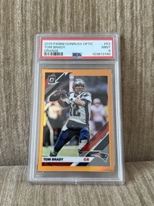 Panini Donruss Optic Football #63 2019 Tom Brady Orange Holo/199 PSA 9 Patriots - Imagen 1 de 2