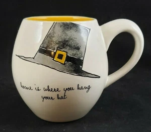 Rae Dunn Mug "Home Is Where You Hang Your Hat" Thanksgiving Fall Coffee Tea - Picture 1 of 7