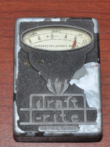 Vintage Bacharach DRAFT RITE Pocket GAUGE - HVAC Tool, Untested - Flaking Paint - Picture 1 of 7