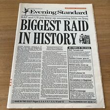 London Evening  newspaper 17th January 1991 Complete. Gulf War Iraq Israel