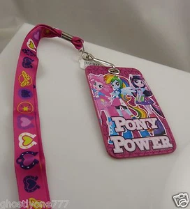 Portatarjetas de identificación Lanyard My little pony rosas ponis power - Imagen 1 de 4